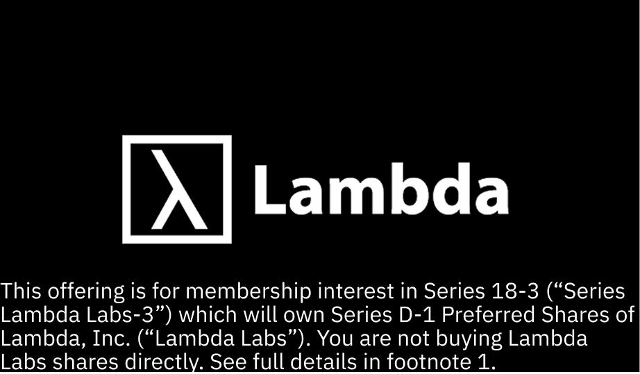 Invest in Series Lambda Labs 3 (Round 3) | StartEngine